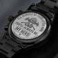 I'll always be your little girl-Black Chronograph Watch with Engraving