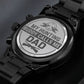 my hunting buddy -Black Chronograph Watch with Engraving