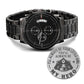 I'll always be your little girl(Police)-Black Chronograph Watch with Engraving