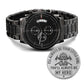 I'll always be your little girl-Black Chronograph Watch with Engraving