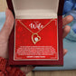 WIFE how much you mean to me.Forever Love Necklace