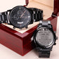 When I tell you I love you - Editable-Black Chronograph Watch with Engraving