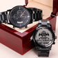 I'll always be your little girl-Black Chronograph Watch with Engraving