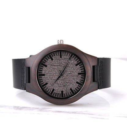 you make me so proud  Wood Watch with Engraving