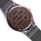 Take your time and don't be late-Wood Watch with Engraving