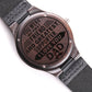 you were my first friendWood Watch with Engraving