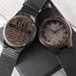to my king - i love you Wood Watch with Engraving