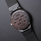 Take your time and don't be late-Wood Watch with Engraving