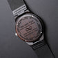 Time and tide-Wood Watch with Engraving