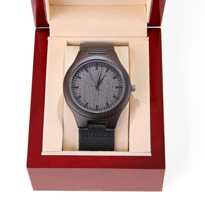 Don't waste your timeWood Watch with Engraving