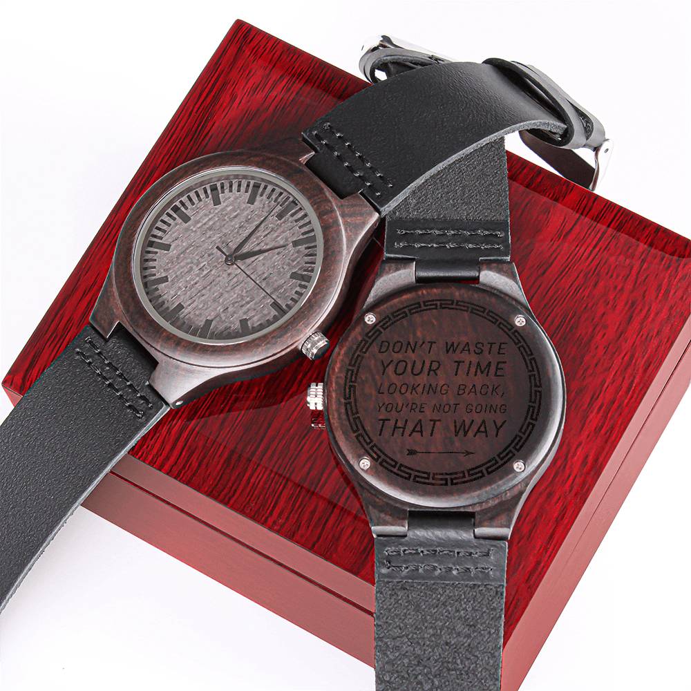 Don't waste your timeWood Watch with Engraving