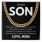 TO MY SON LOVE MOM