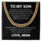 To My SonLOVE MOM