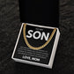 TO MY SON  Cuban Link Chain