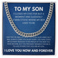 To My SonLOVE MOM