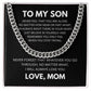 To My SonLOVE MOM