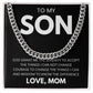 TO MY SON LOVE MOM