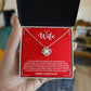 WIFE how much you mean to me Love Knot Necklace