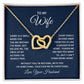 To my wife - sorry is a small word Hearts Necklace