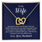 To my wife - my dreams came true the day I met you Hearts Necklace