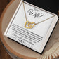 Wife  - One Wish, Second Wish Hearts Necklace