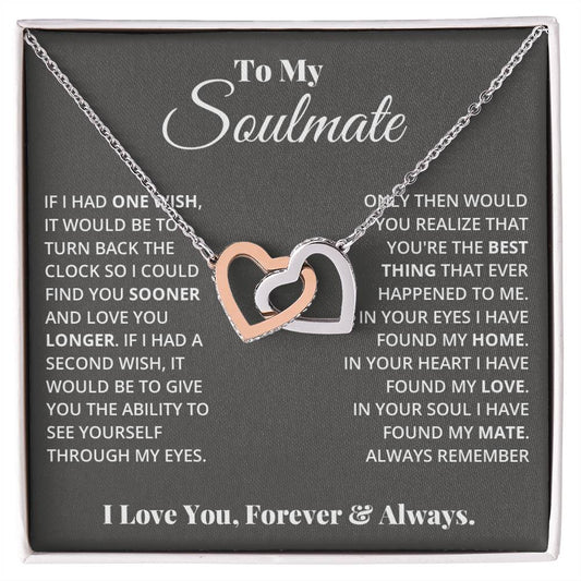 [almost-gone] my love - soulmate Hearts Necklace