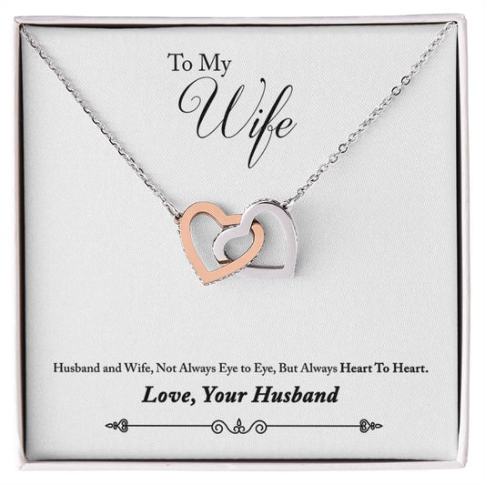 To Wife from Husband Hearts Necklace
