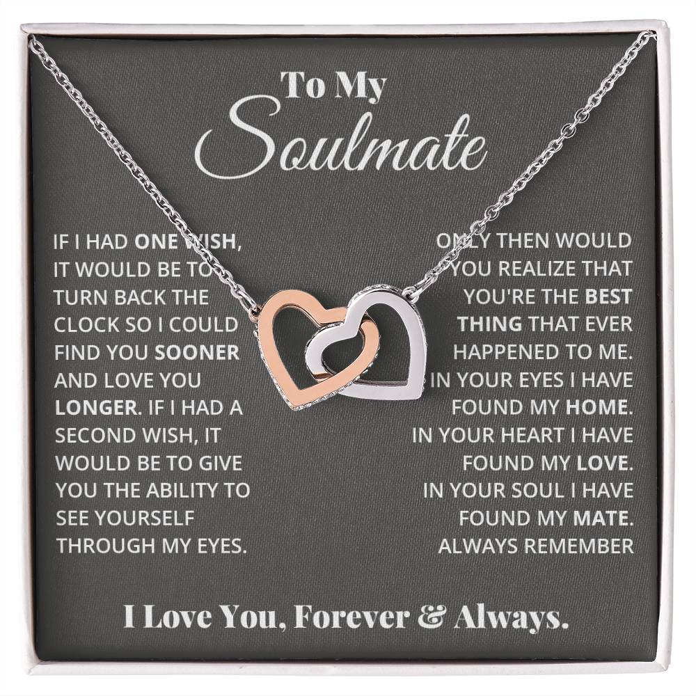 [almost-gone] my love - soulmate Hearts Necklace