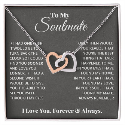 [almost-gone] my love - soulmate Hearts Necklace