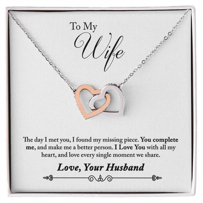 Endless Love To Wife From Husband Hearts Necklace for a Meaningful Gift