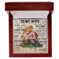To My Wife Interlocking Hearts Necklace -