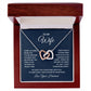 To my wife - sorry is a small word Hearts Necklace