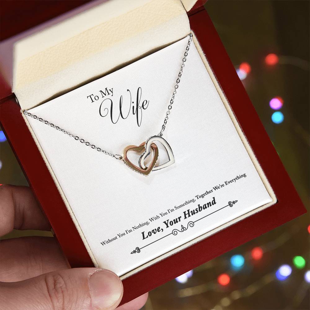 To Wife From Husband Hearts Necklace
