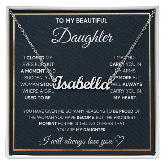 To my daughter Name Necklace