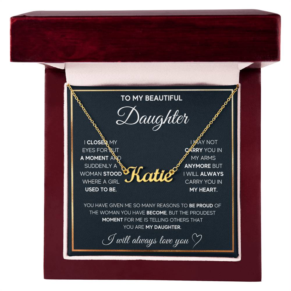 To my daughter Name Necklace