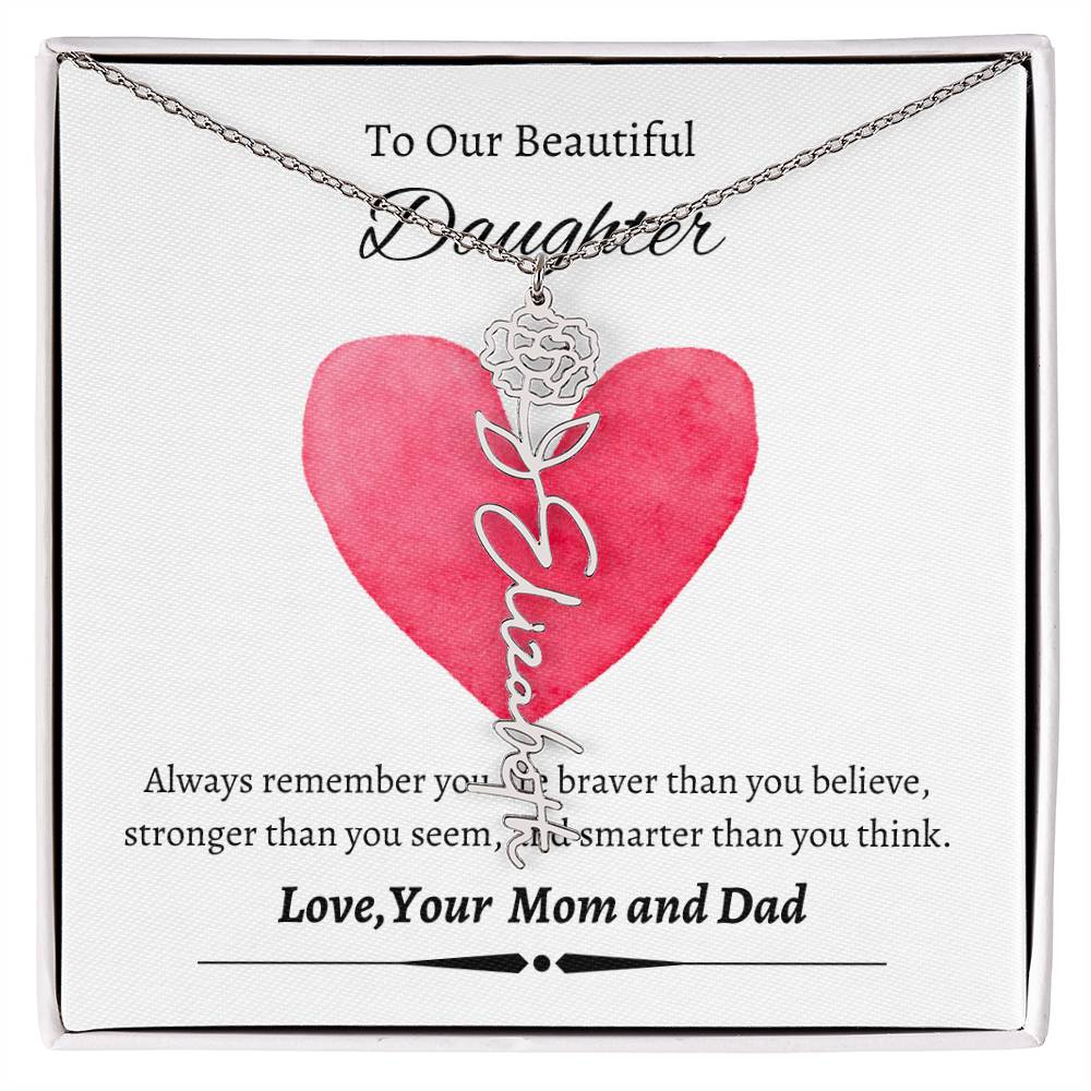To My Beautiful Daughter From Mom &  dad