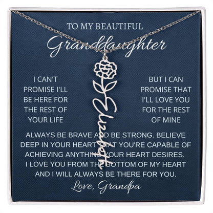 To My Beautiful Granddaughter