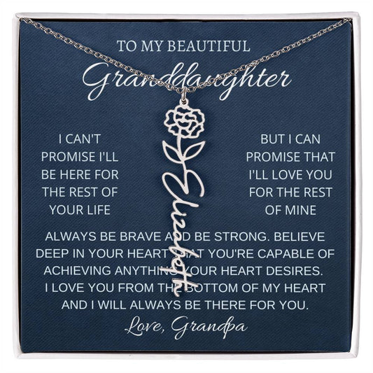 To My Beautiful Granddaughter