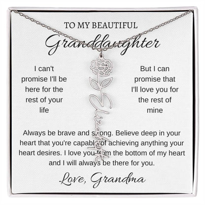 To My Beautiful Granddaughter
