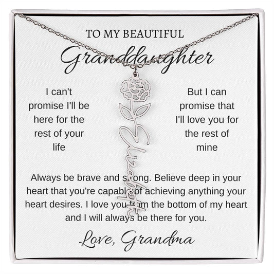 To My Beautiful Granddaughter