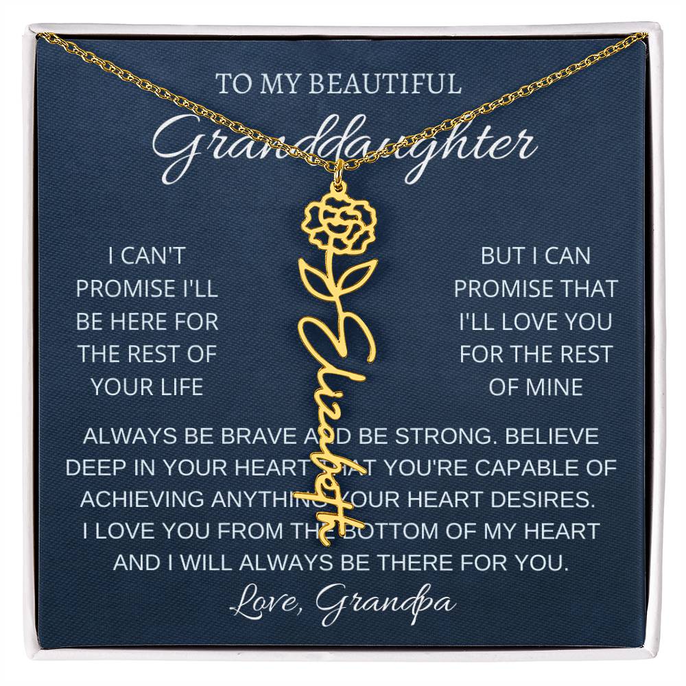 To My Beautiful Granddaughter