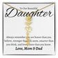 To My Beautiful Daughter From Mom &  dad