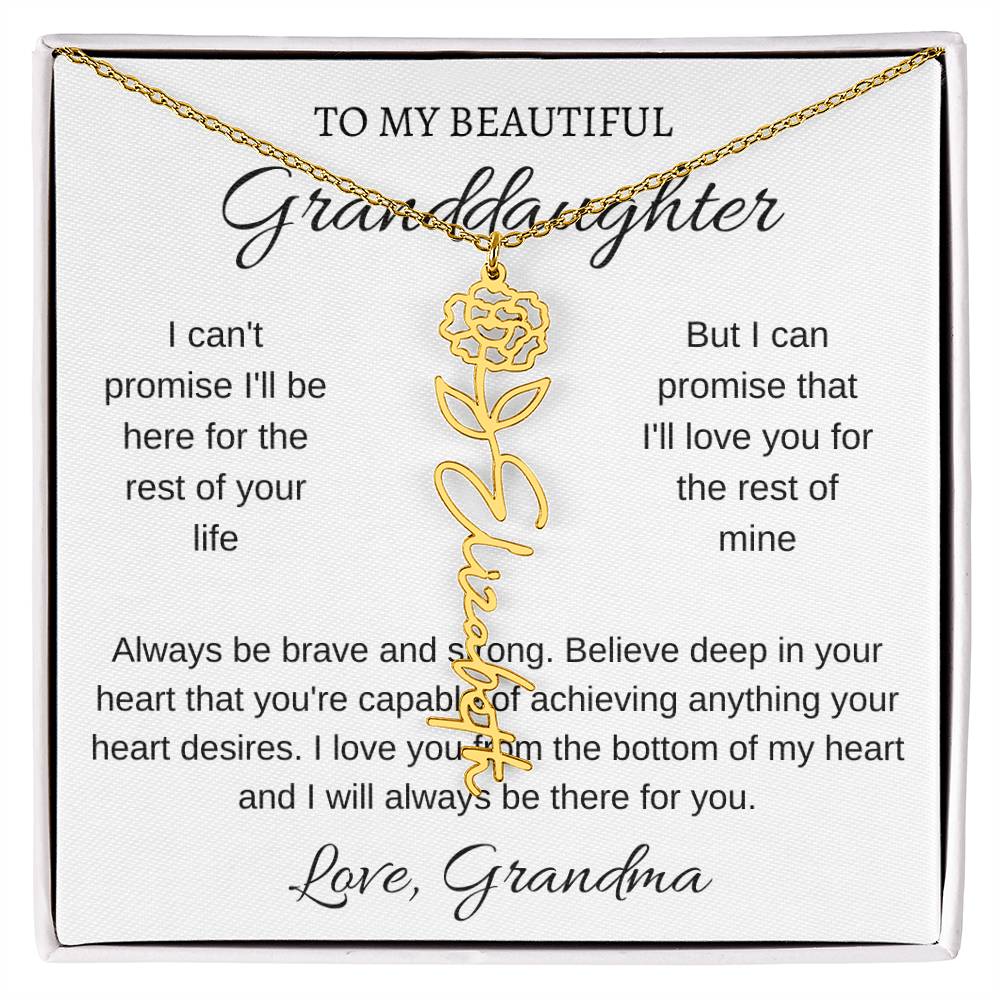 To My Beautiful Granddaughter