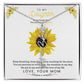 To My Beautiful Daughter Flower Name Necklace