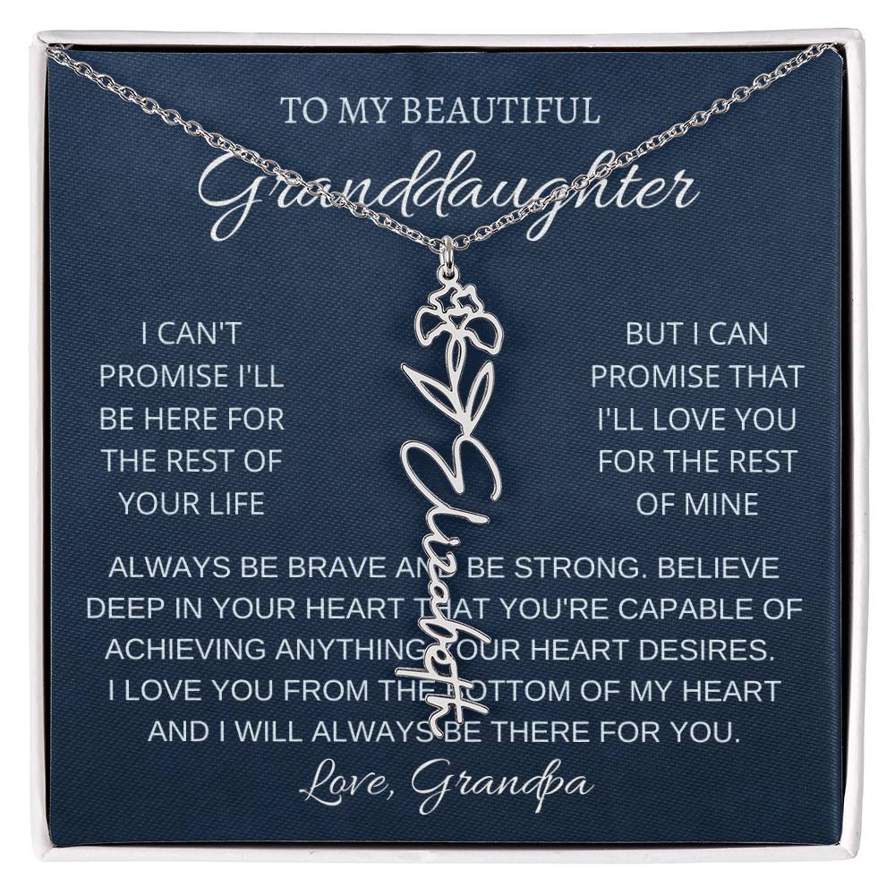 To My Beautiful Granddaughter