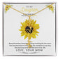 To My Beautiful Daughter Flower Name Necklace