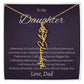To My Beautiful Daughter From   dad