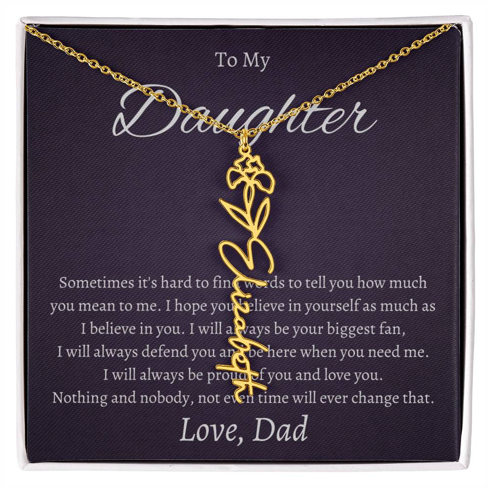 To My Beautiful Daughter From   dad