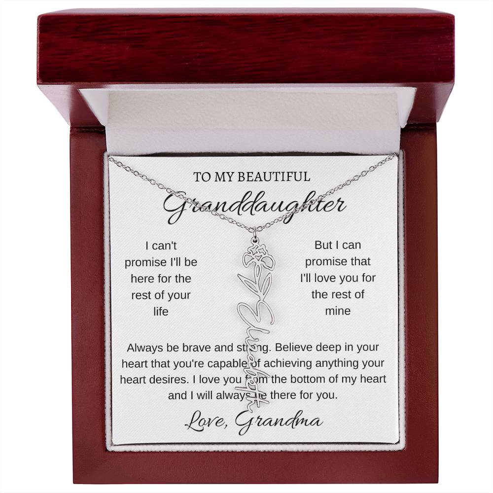 To My Beautiful Granddaughter