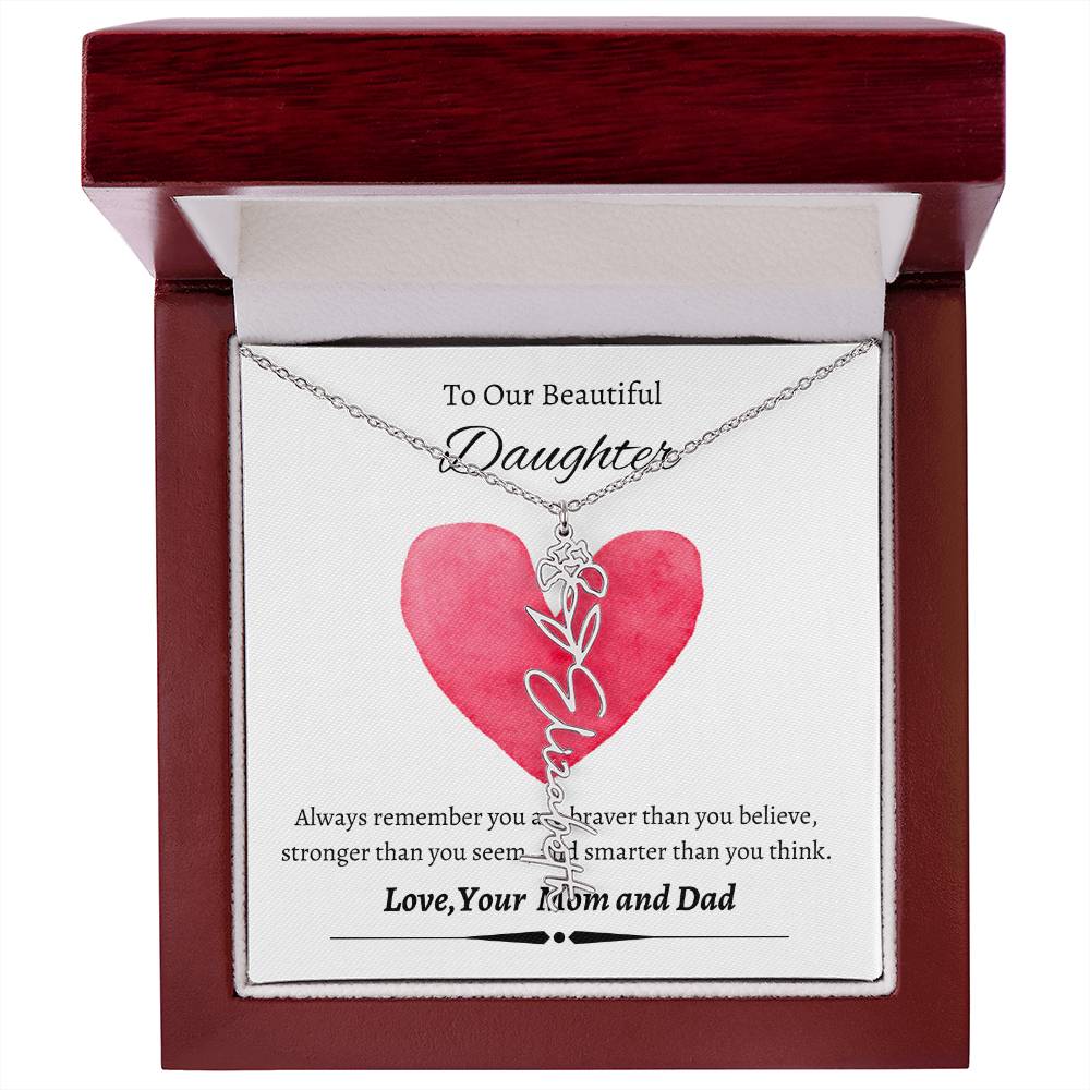 To My Beautiful Daughter From Mom &  dad